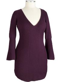 Women's Plus Bell-Sleeve Sweater Dresses