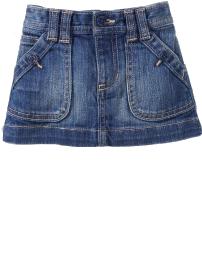 Button-Accent Denim Minis for Baby