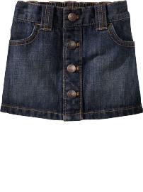 Button-Front Denim Minis for Baby