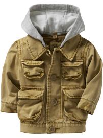 Hooded Canvas Jackets for Baby