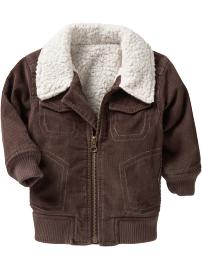 Sherpa-Lined Cord Jackets for Baby