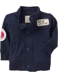 Fleece Graphic Bomber Jackets for Baby