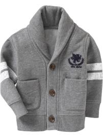 Shawl-Collar Fleece Jackets for Baby