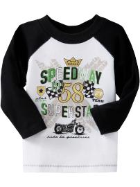 Embellished Raglan-Sleeve Tees for Baby