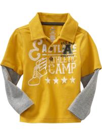 2-in-1 Graphic Jersey Polos for Baby