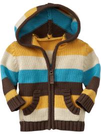 Zip-Front Hooded Sweaters for Baby