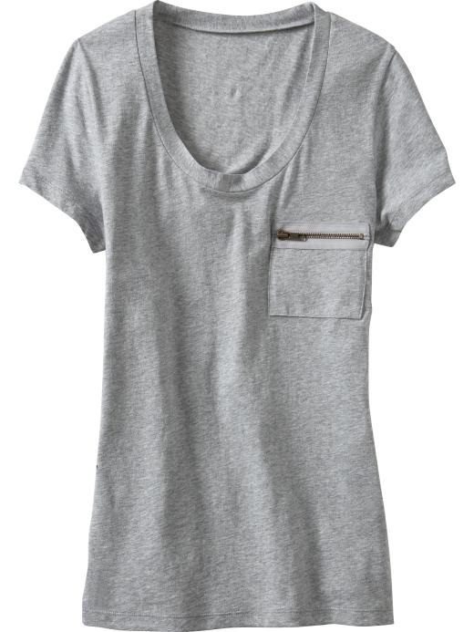 Old Navy Womens Zippered-Pocket Tees