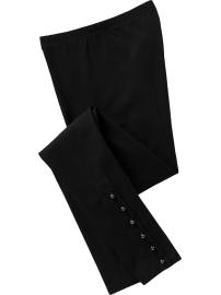 Women's Buttoned Jersey Leggings
