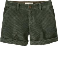 Women's Cuffed Wide-Wale Cord Shorts (5")