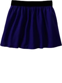 Women's Elastic-Waist Poplin Skirts