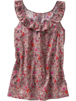Women's Sleeveless Ruffled Tops