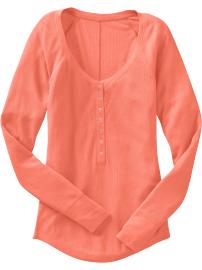 Women's Thermal Henley Tops