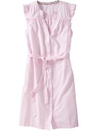 Women's Tie-Belt Oxford Shirtdresses