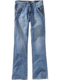 Women's The Flirt Boot-Cut Pocket-Zip Jeans