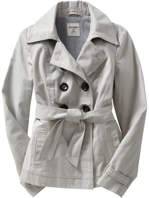 Plus Size Clothing,  Plus Size Womens Clothing Old Navy Womens Cropped Jersey-Lined Trench Coats plus size coats,  plus size coat,  plus size jackets,  