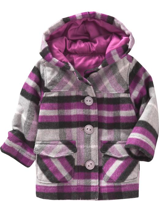 Old Navy Hooded Plaid Coats for Baby