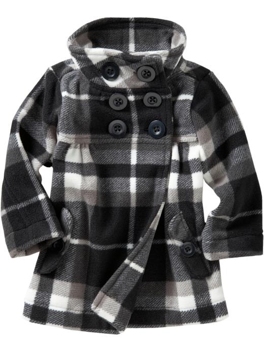 Old Navy Plaid Micro Performance Fleece Swing Coats for Baby