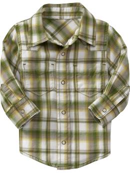 Plaid Western Graphic Shirts for Baby