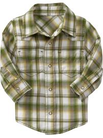 Plaid Western Graphic Shirts for Baby