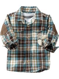 Plaid Graphic Shirts for Baby