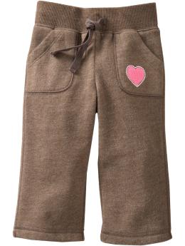 Jersey-Fleece Applique Pants