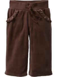Ruffle-Trim Velour Pants for Baby