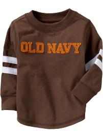 Varsity-Stripe Logo Tees for Baby
