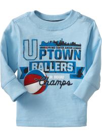 Flocked "Uptown Ballers" Graphic Tees for Baby