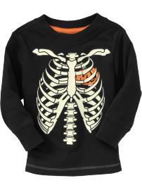 Skeleton-Graphic Tees for Baby