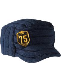 Sweater-Knit Graphic-Patch Caps for Baby