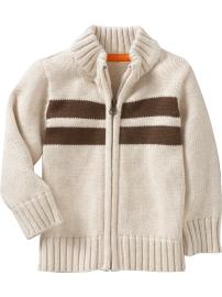 Mock-Neck Zip Cardigans for Baby