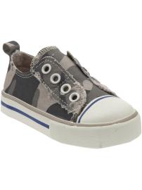 Deconstructed Canvas Slip-Ons for Baby