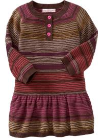 Ombre-Stripe Sweater Dresses for Baby
