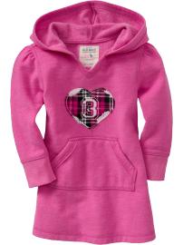 Graphic Fleece Hoodie Dresses for Baby