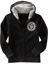 Boys Graphic Fleece Zip Hoodies