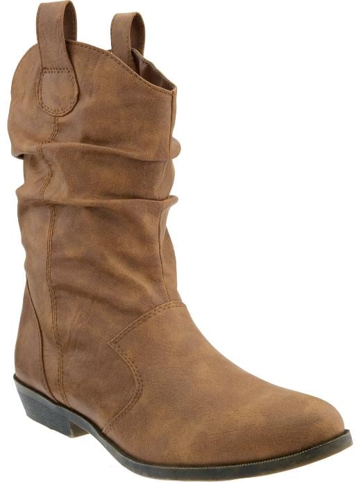 Old Navy Womens Slouch Ankle Cowboy Boots
