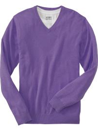 Men's Solid V-Neck Sweaters