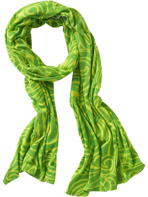 Old Navy Womens Swirl-Print Jersey Scarves