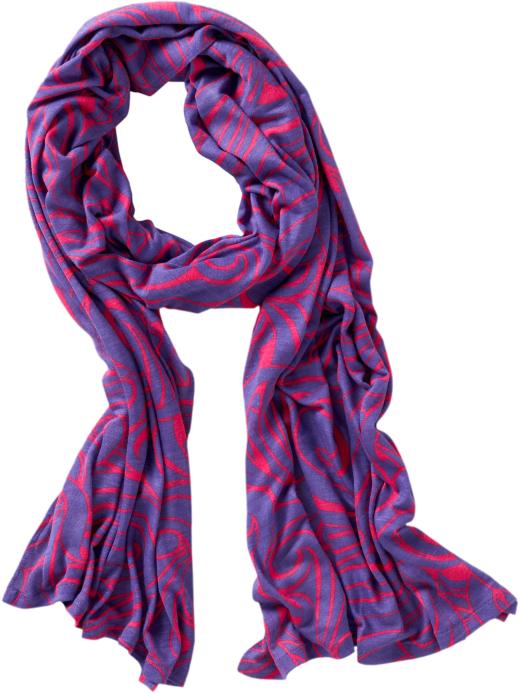 Old Navy Womens Swirl-Print Jersey Scarves