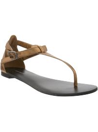 Women's Faux-Leather T-Strap Sandals