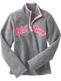 Girls Mock-Neck Micro Fleece Pullovers