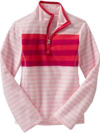 Girls Mock-Neck Micro Fleece Pullovers