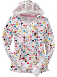 Girls Waffle-Knit Pullover Hoodies