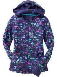 Girls Waffle-Knit Pullover Hoodies