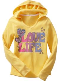Girls Waffle-Knit Pullover Hoodies