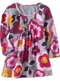 Girls Pleated Jersey Tops