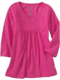 Girls Pleated Jersey Tops