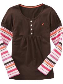 Girls 2-in-1 Babydoll Tops