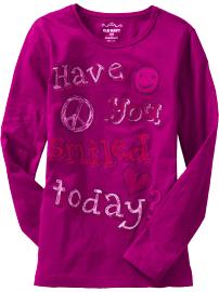 Girls Embellished Graphic Tees