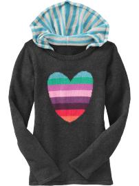 Girls 2-in-1 Hooded Graphic Sweaters